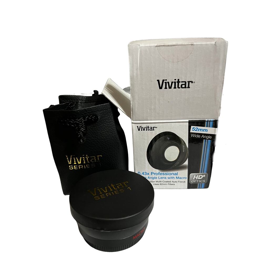 NWB Vivitar 52mm Wide Angle 0.43 Professional Wide Angle Lens With Macro